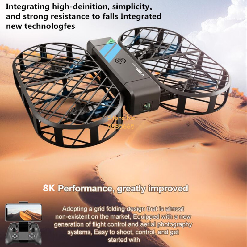 Drone Ae Rc - 8K HD-Kamera 360° ° Schutz Optischer