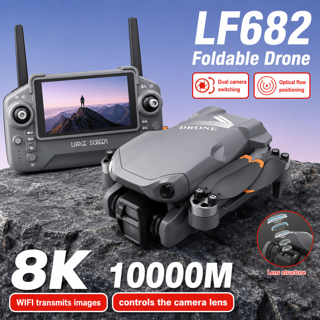 Drone Dji Rc Pro - Luftbild-Drohne LF682 mit 8K HD Dual-Kameras,