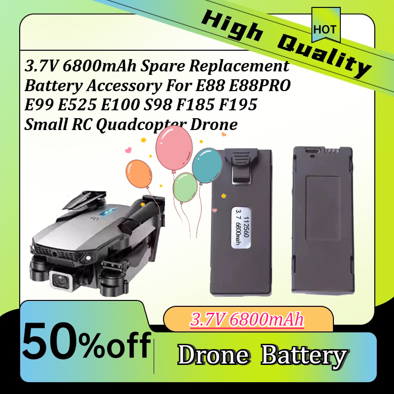 3,7 V 6800 mAh Ersatzakku-Zube – Drone E88 Rc Quadcopter Bewertung und Preis